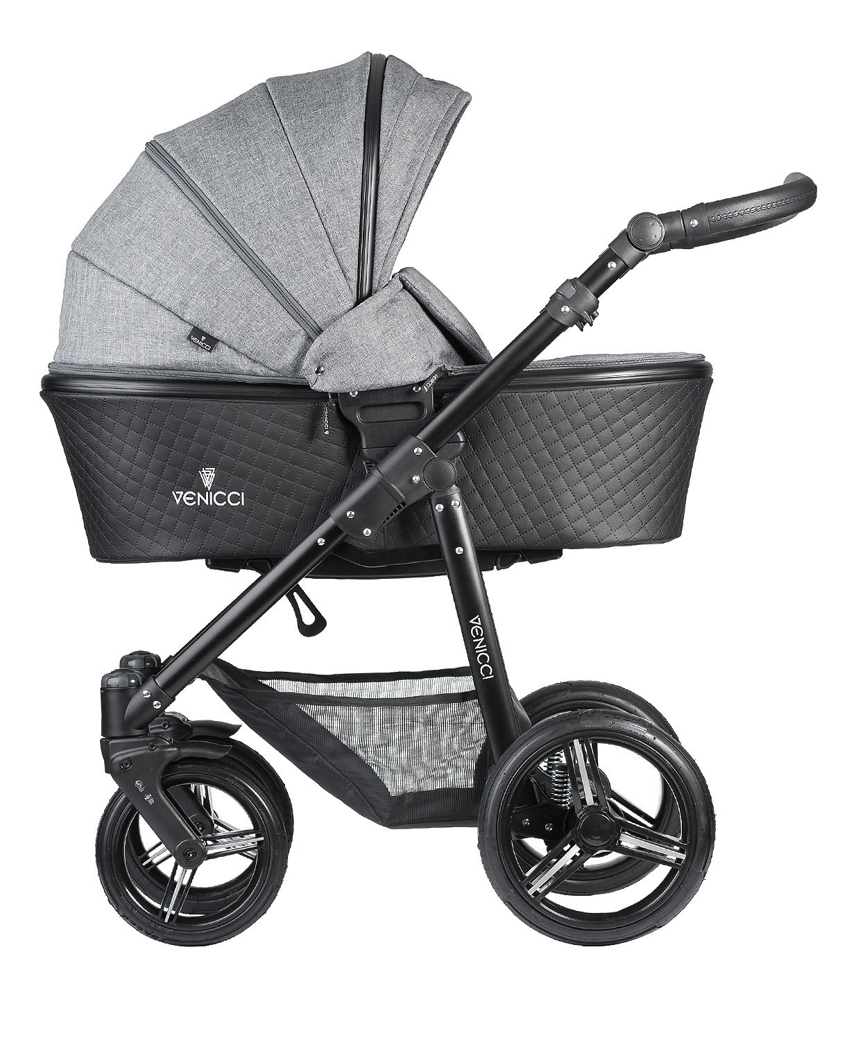 venicci grey denim travel system