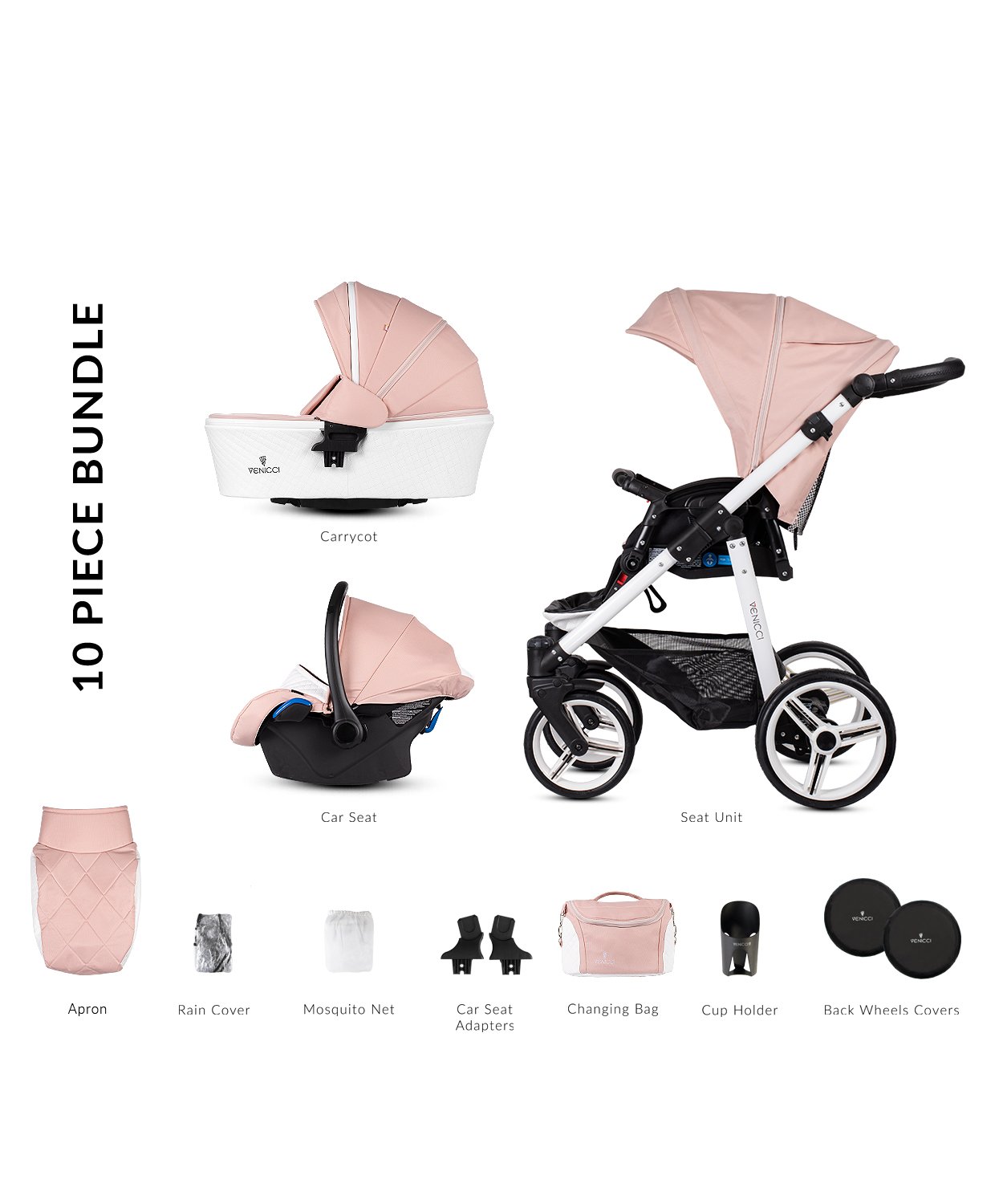 venicci pure rose travel system