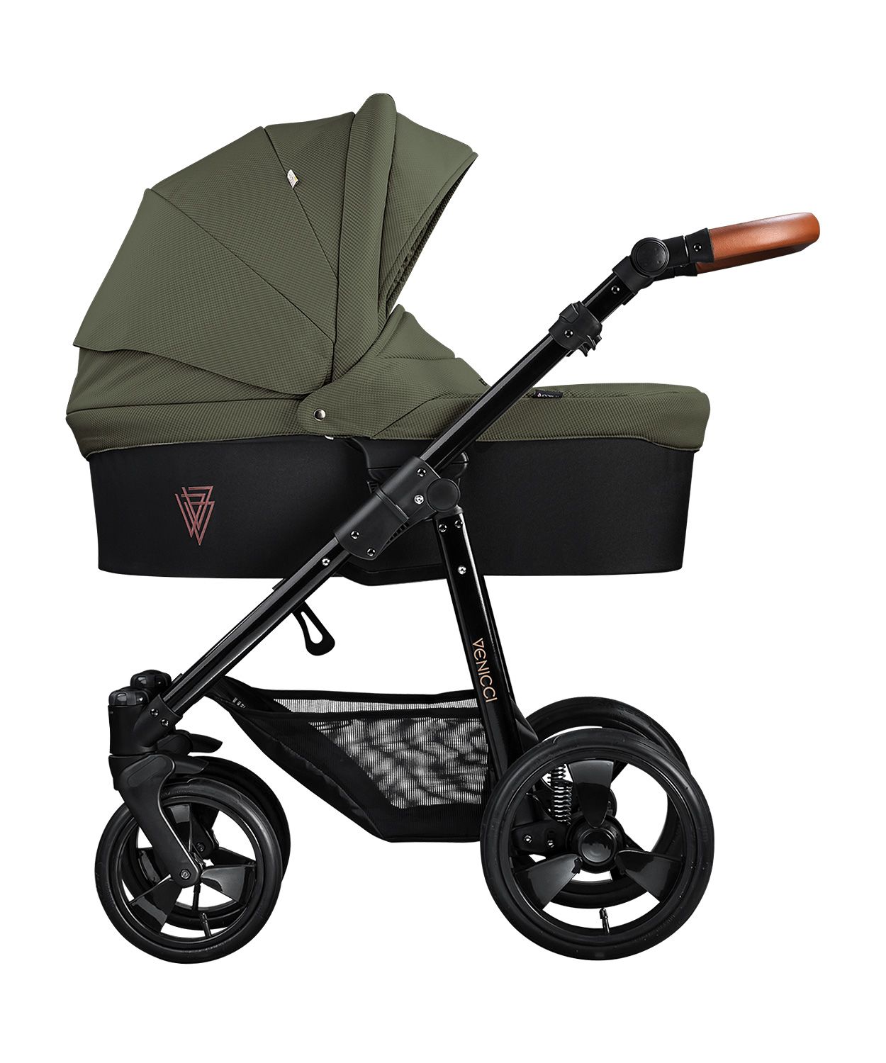 dark green pram