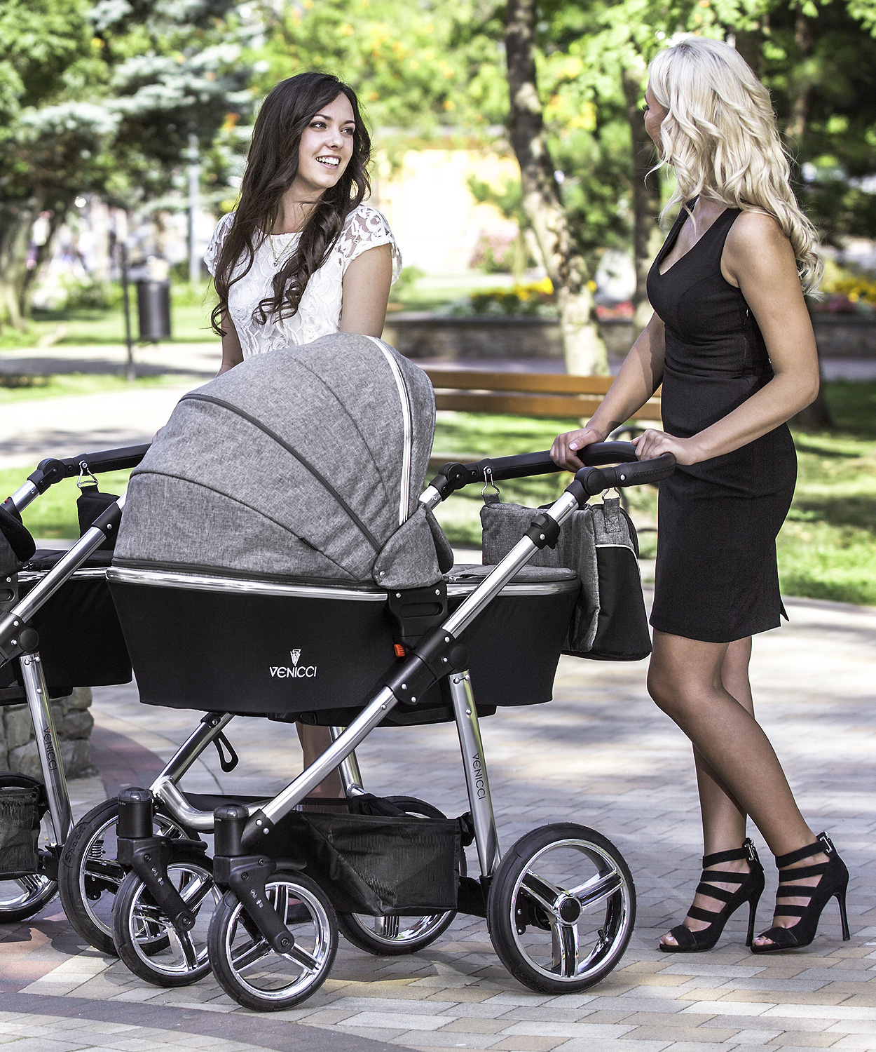 venicci silver denim grey