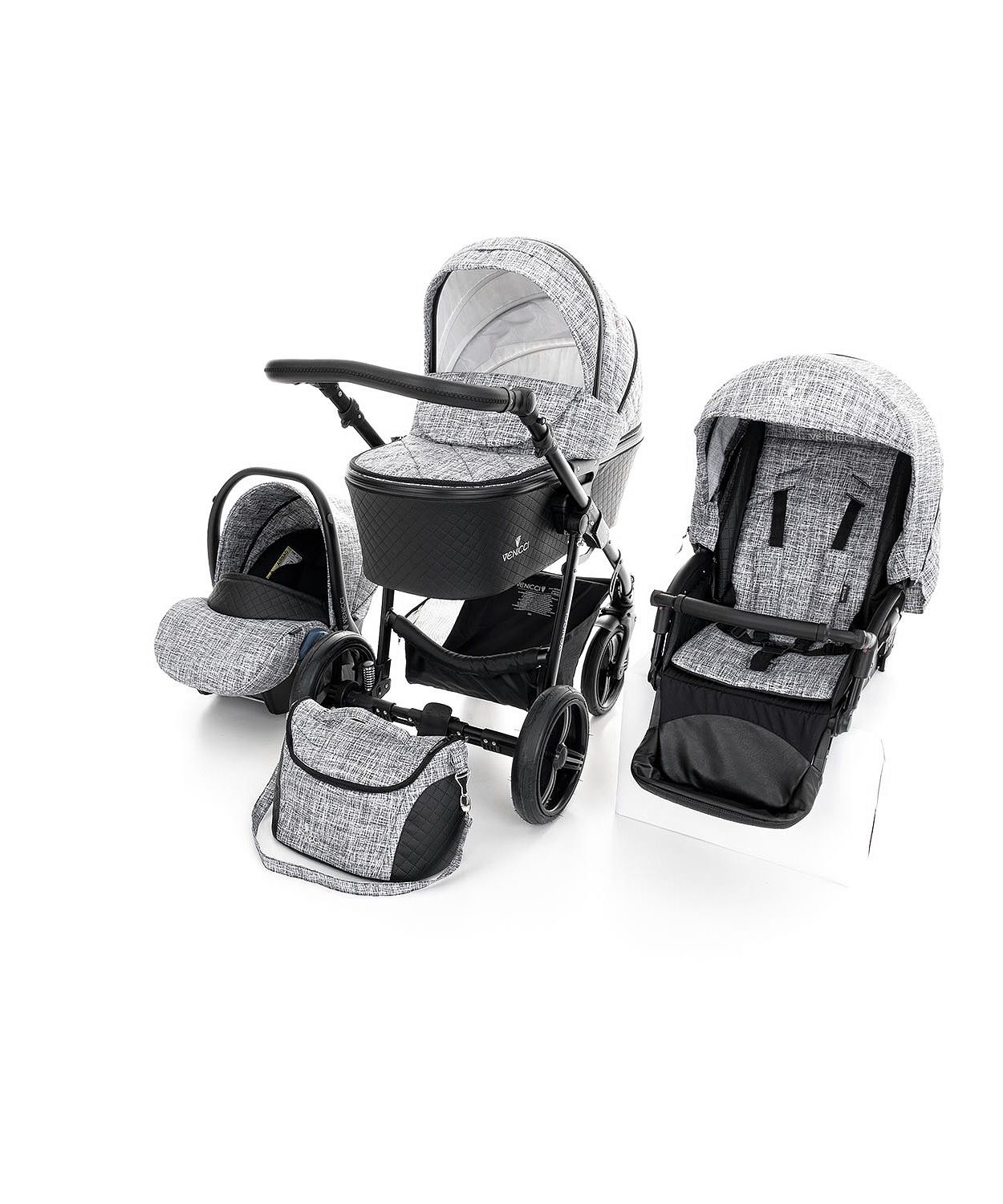 venicci travel system black