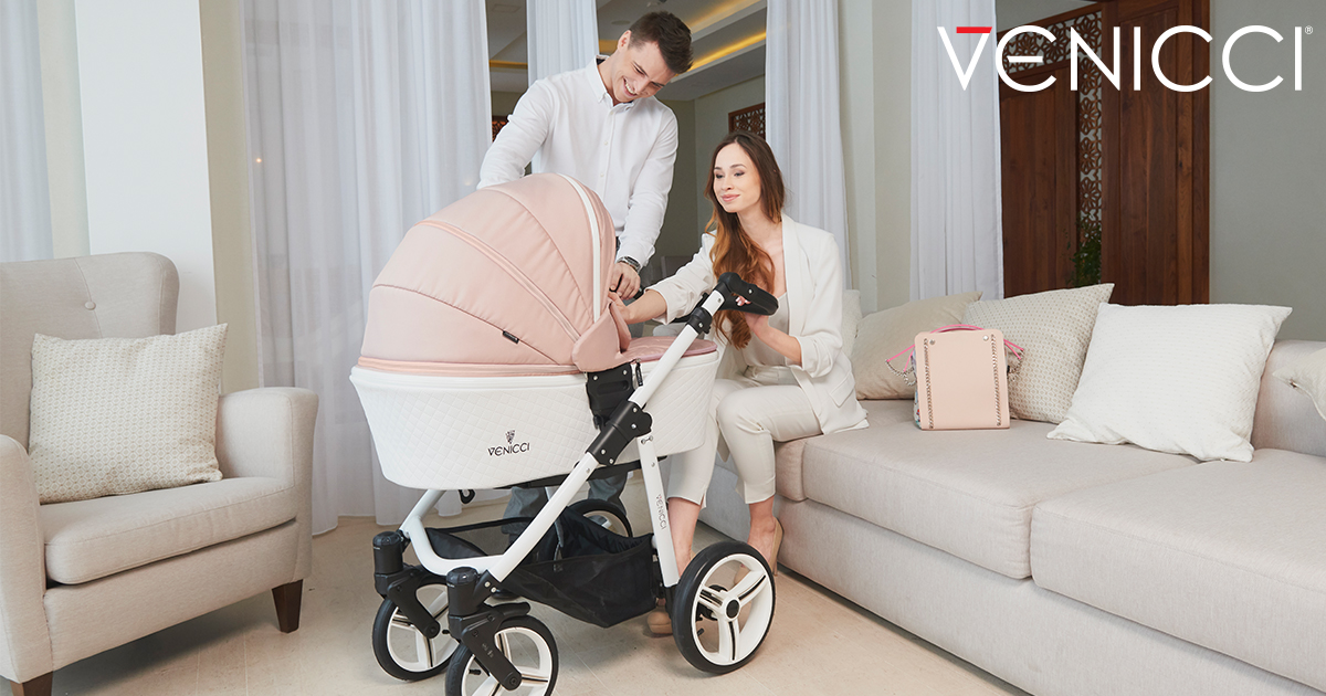 venicci pram rose gold