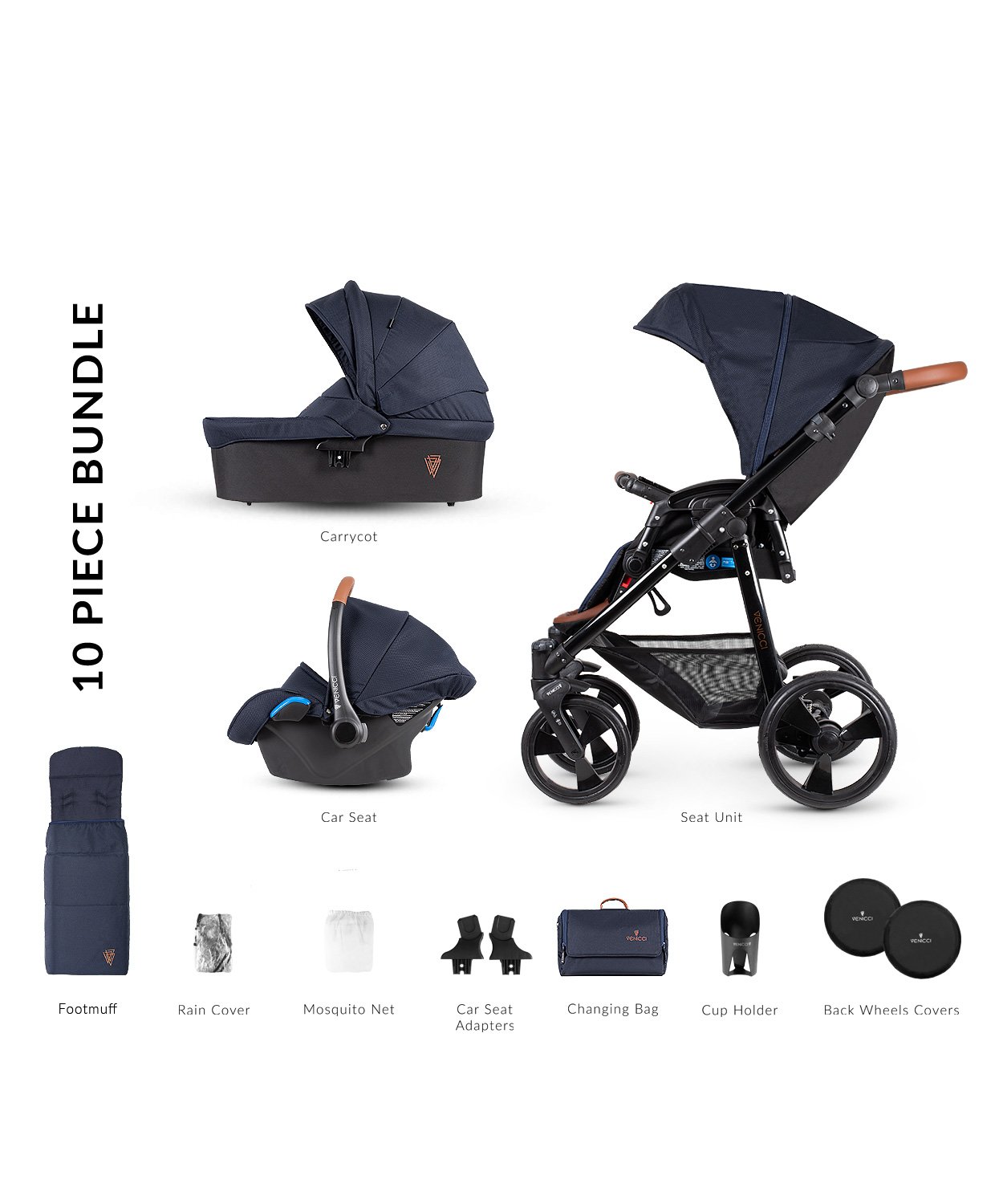 venicci pram navy