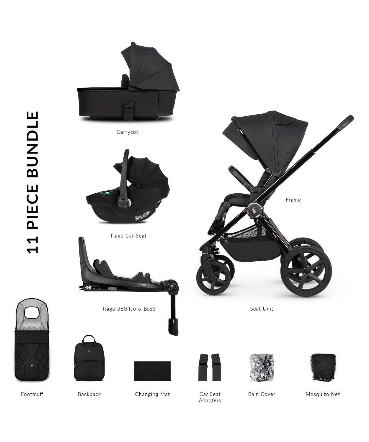 Venicci-11-Piece-Bundle-Tiago-Car-Seat-Black
